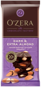 Шок. O Zera горький Dark & Extra Almond OZera 90г/18шт.