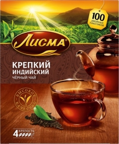 Чай ЛИСМА Крепкий чёрный 100x2г 1/80