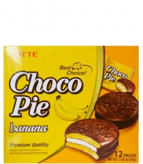 Пирожное Чокопай Банан (28*12)  336гр./8шт. Choco Pie Lotte