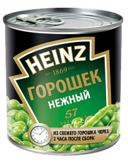 Хайнц горошек зеленый консервированный 390г жесть 1/12