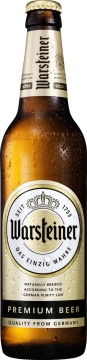 Пиво WARSTEINER PREMIUM, пастеризованное светлое фильтрованное, 4,8%, 0,5л. БУТЫЛКА