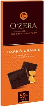 Шоколад OZera Dark & Orange 55% 90г горький/18шт.