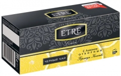 Чай черный «ETRE» с ароматом лимона (25 пакетиков) 50гр./24шт.