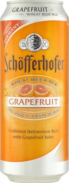 Пивной напиток Schofferhofer Grapefruit неф. неосветленный пастеризованный 2,5%, 0,5л. БАНКА  ШК 398