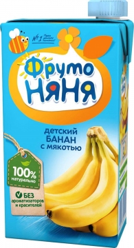 ФрутоНяня 0,5л. Нектар банановый с мякотью для дп./15шт.