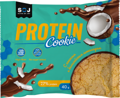 Печенье Protein Cookie с кокосом, покрытое шоколадом без добавления сахара 40г*10шт.