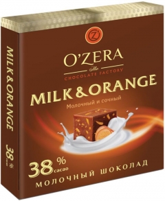 Шоколад OZera Milk & Orange 90г*6шт.