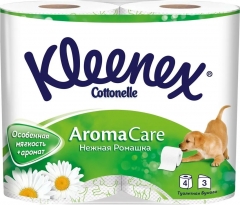 Kleenex туалетная бумага с аром.ромашки 4 рул 1/10