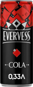 Эвервейс Кола 0,33л./12шт.  Evervess Cola Напиток сильногазированный