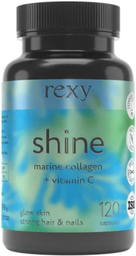Rexy 120кап.*6шт. БАД к пище Shine Морской коллаген с витамином С Рекси
