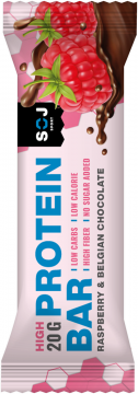 Протеиновый батончик PROTEIN BAR со вкусом малины в молочном шоколаде без сахара 50г*20шт.
