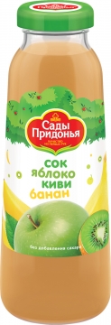 Сады Придонья 0,3л. сок  из  яблок,банан,киви с мякотью стекло./8шт.