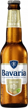 Пиво Бавария Имбирный Лайм б/а стекло светлое 330 мл / Bavaria Ginger&Lime 330 ml стекло
