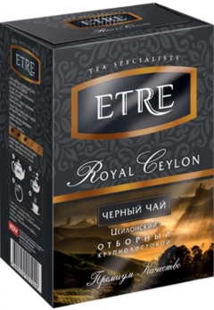 Чай черный «ETRE» Royal Ceylon (отборный крупнолистовой) 100гр./21шт.