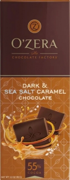 Шоколад OZera Dark&Sea salt caramel 90г горький*18шт.