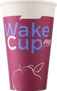 Стакан бумажный одноразовый WakeMeCup ВЕНДИНГ 300 ml *50шт.