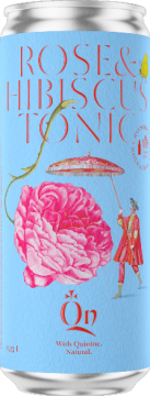 With Quinine Natural Rose hibiscus tonic 0,33л.*12шт. Роза Гибискус тоник